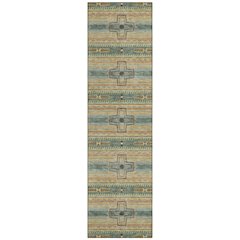 Machine Washable Indoor/Outdoor Chantille ACN2688 Green 2'3" x 7'6" Runner Rug