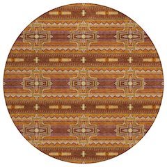 Machine Washable Indoor/Outdoor Chantille ACN2688 Red 8' x 8' Round Rug