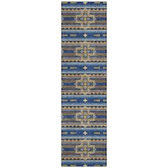 Machine Washable Indoor/Outdoor Chantille ACN2688 Blue 2'3" x 7'6" Runner Rug