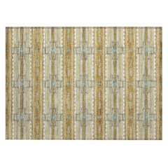 Machine Washable Indoor/Outdoor Chantille ACN2688 Gold 1'8" x 2'6" Rug