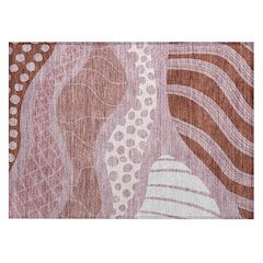 Machine Washable Indoor/Outdoor Chantille ACN2689 Pink 1'8" x 2'6" Rug