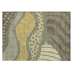 Machine Washable Indoor/Outdoor Chantille ACN2689 Green 1'8" x 2'6" Rug