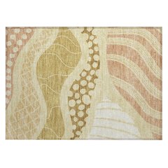Machine Washable Indoor/Outdoor Chantille ACN2689 Gold 1'8" x 2'6" Rug