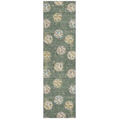 Machine Washable Indoor/Outdoor Chantille ACN2690 Green 2'3" x 7'6" Runner Rug