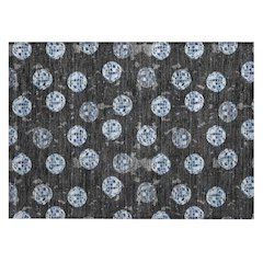 Machine Washable Indoor/Outdoor Chantille ACN2690 Black 1'8" x 2'6" Rug