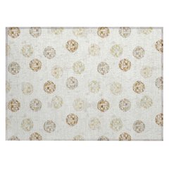 Machine Washable Indoor/Outdoor Chantille ACN2690 Ivory 1'8" x 2'6" Rug