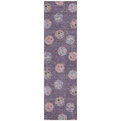 Machine Washable Indoor/Outdoor Chantille ACN2690 Purple 2'3" x 7'6" Runner Rug