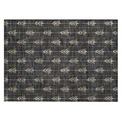 Machine Washable Indoor/Outdoor Chantille ACN2691 Black 1'8" x 2'6" Rug