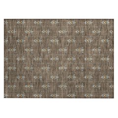 Machine Washable Indoor/Outdoor Chantille ACN2691 Brown 1'8" x 2'6" Rug