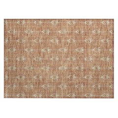 Machine Washable Indoor/Outdoor Chantille ACN2691 Orange 1'8" x 2'6" Rug