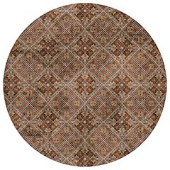 Machine Washable Indoor/Outdoor Chantille ACN2692 Red 8' x 8' Round Rug