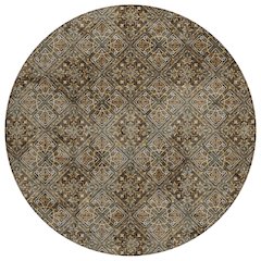 Machine Washable Indoor/Outdoor Chantille ACN2692 Brown 8' x 8' Round Rug