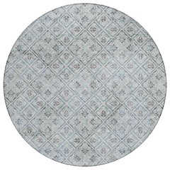 Machine Washable Indoor/Outdoor Chantille ACN2692 Gray 8' x 8' Round Rug