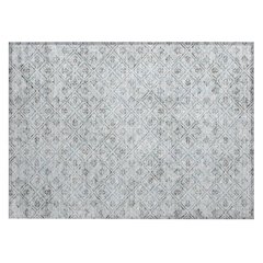 Machine Washable Indoor/Outdoor Chantille ACN2692 Gray 1'8" x 2'6" Rug