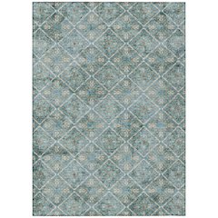 Machine Washable Indoor/Outdoor Chantille ACN2692 Teal 2'6" x 3'10" Rug