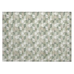 Machine Washable Indoor/Outdoor Chantille ACN2694 Green 1'8" x 2'6" Rug