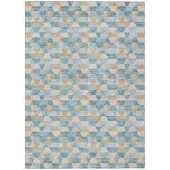 Machine Washable Indoor/Outdoor Chantille ACN2694 Teal 2'6" x 3'10" Rug