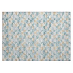 Machine Washable Indoor/Outdoor Chantille ACN2694 Teal 1'8" x 2'6" Rug