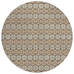 Machine Washable Indoor/Outdoor Chantille ACN2695 Brown 8' x 8' Round Rug