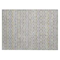 Machine Washable Indoor/Outdoor Chantille ACN2695 Gray 1'8" x 2'6" Rug