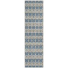 Machine Washable Indoor/Outdoor Chantille ACN2695 Teal 2'3" x 7'6" Runner Rug