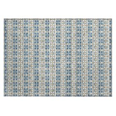 Machine Washable Indoor/Outdoor Chantille ACN2695 Teal 1'8" x 2'6" Rug