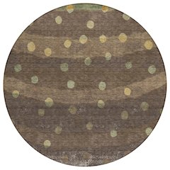 Machine Washable Indoor/Outdoor Chantille ACN2696 Brown 8' x 8' Round Rug