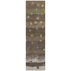 Machine Washable Indoor/Outdoor Chantille ACN2696 Brown 2'3" x 7'6" Runner Rug