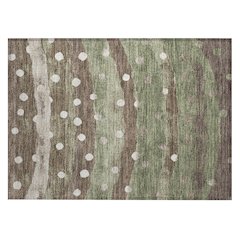 Machine Washable Indoor/Outdoor Chantille ACN2696 Green 1'8" x 2'6" Rug