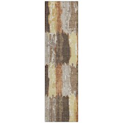 Machine Washable Indoor/Outdoor Chantille ACN2697 Brown 2'3" x 7'6" Runner Rug