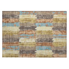 Machine Washable Indoor/Outdoor Chantille ACN2697 Orange 1'8" x 2'6" Rug