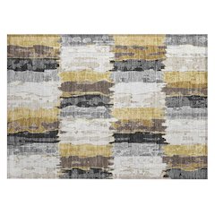 Machine Washable Indoor/Outdoor Chantille ACN2697 Gray 1'8" x 2'6" Rug