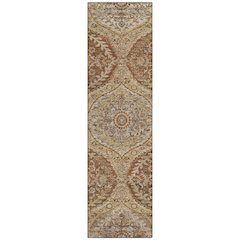 Machine Washable Indoor/Outdoor Chantille ACN2698 Orange 2'3" x 7'6" Runner Rug