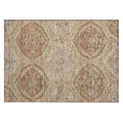Machine Washable Indoor/Outdoor Chantille ACN2698 Orange 1'8" x 2'6" Rug