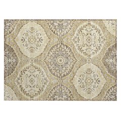 Machine Washable Indoor/Outdoor Chantille ACN2698 Gold 1'8" x 2'6" Rug