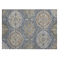 Machine Washable Indoor/Outdoor Chantille ACN2698 Blue 1'8" x 2'6" Rug