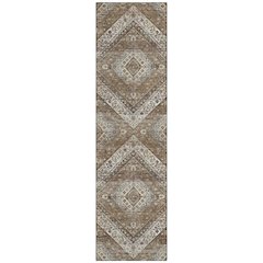 Machine Washable Indoor/Outdoor Chantille ACN2699 Brown 2'3" x 7'6" Runner Rug