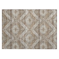 Machine Washable Indoor/Outdoor Chantille ACN2699 Brown 1'8" x 2'6" Rug