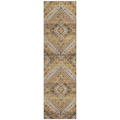Machine Washable Indoor/Outdoor Chantille ACN2699 Orange 2'3" x 7'6" Runner Rug