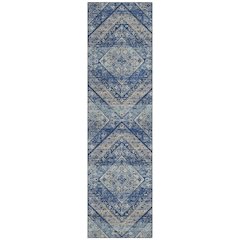 Machine Washable Indoor/Outdoor Chantille ACN2699 Blue 2'3" x 7'6" Runner Rug