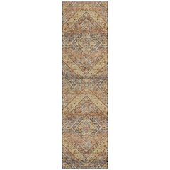 Machine Washable Indoor/Outdoor Chantille ACN2699 Orange 2'3" x 7'6" Runner Rug