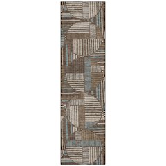 Machine Washable Indoor/Outdoor Chantille ACN2700 Brown 2'3" x 7'6" Runner Rug