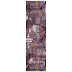 Machine Washable Indoor/Outdoor Chantille ACN2700 Purple 2'3" x 7'6" Runner Rug