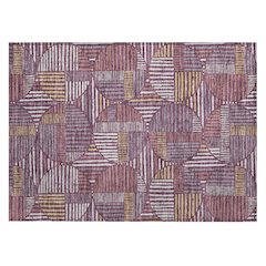 Machine Washable Indoor/Outdoor Chantille ACN2700 Purple 1'8" x 2'6" Rug