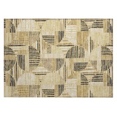 Machine Washable Indoor/Outdoor Chantille ACN2700 Gold 1'8" x 2'6" Rug