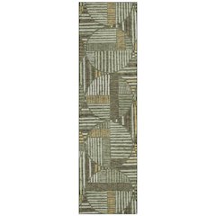 Machine Washable Indoor/Outdoor Chantille ACN2700 Green 2'3" x 7'6" Runner Rug