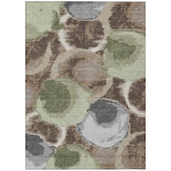 Machine Washable Indoor/Outdoor Chantille ACN2701 Brown 2'6" x 3'10" Rug