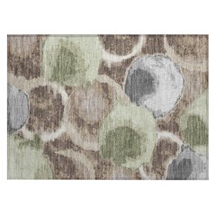Machine Washable Indoor/Outdoor Chantille ACN2701 Brown 1'8" x 2'6" Rug