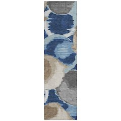 Machine Washable Indoor/Outdoor Chantille ACN2701 Blue 2'3" x 7'6" Runner Rug