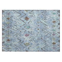 Machine Washable Indoor/Outdoor Chantille ACN2702 Blue 1'8" x 2'6" Rug